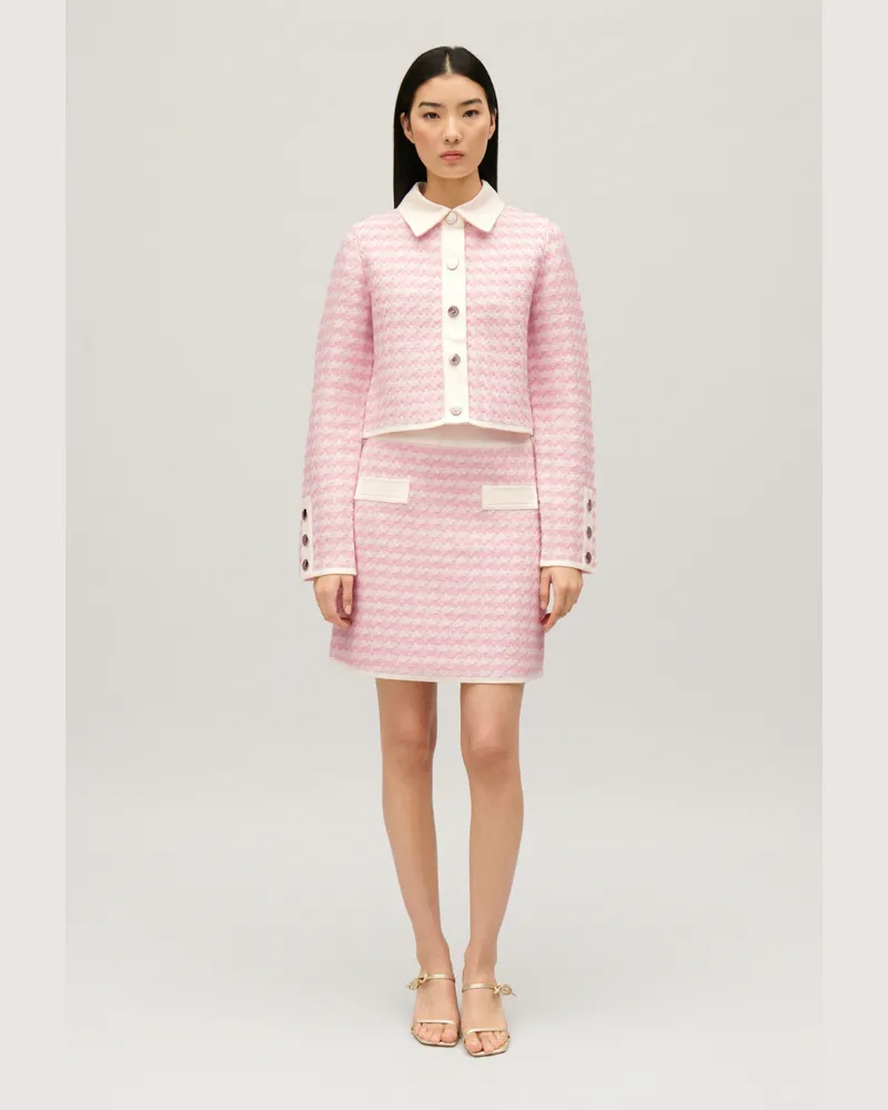 Claudie Pierlot Kurzer, zweifarbiger Strickrock Zweifarbig