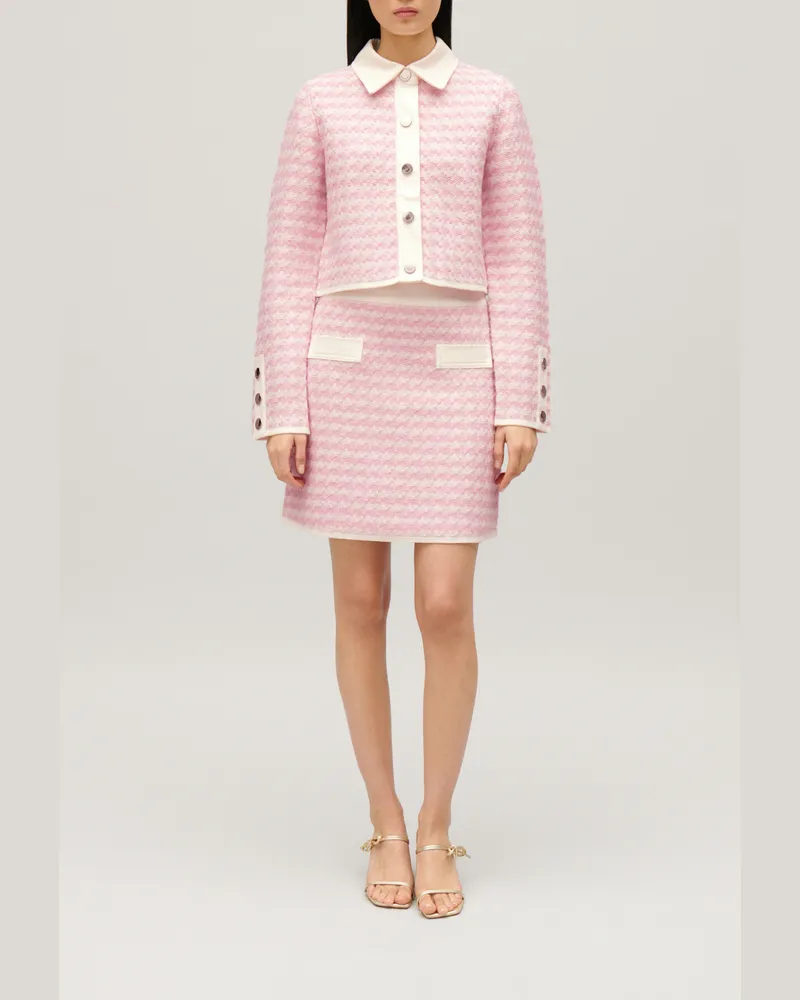 Claudie Pierlot Kurzer, zweifarbiger Strickrock Zweifarbig