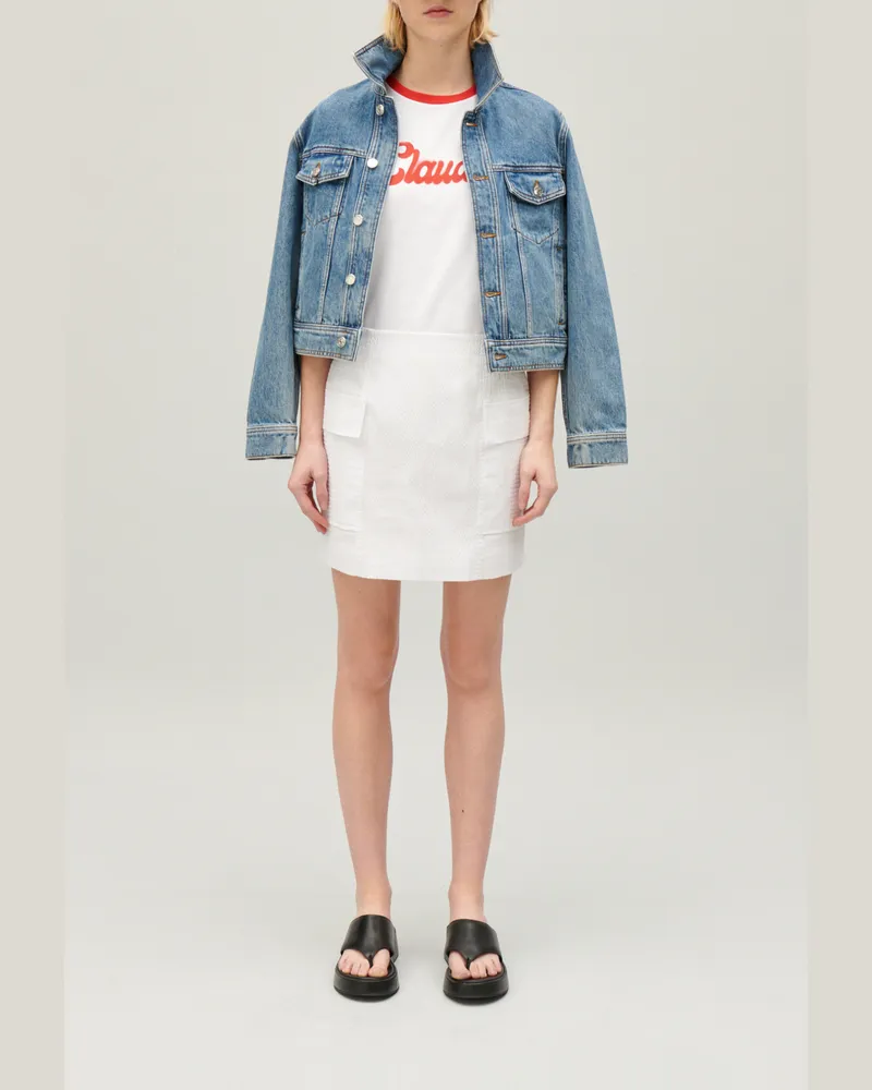 Claudie Pierlot Kurzer Rock Weiß Weiß