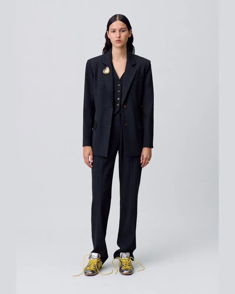 Claudie Pierlot Gerade geschnittener Blazer Marine
