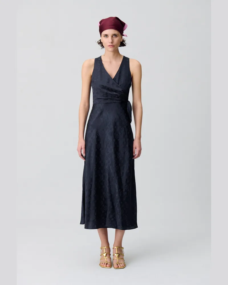 Claudie Pierlot Fließendes Maxikleid Marine