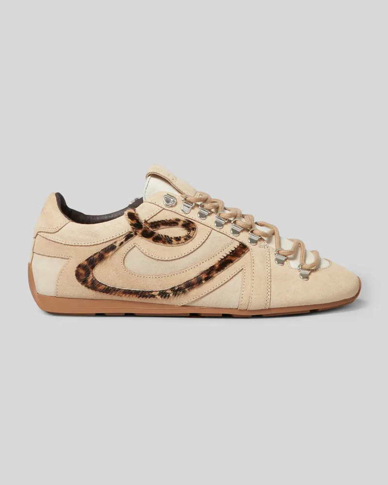 Claudie Pierlot Swing Wildleder-Sneaker Ecru