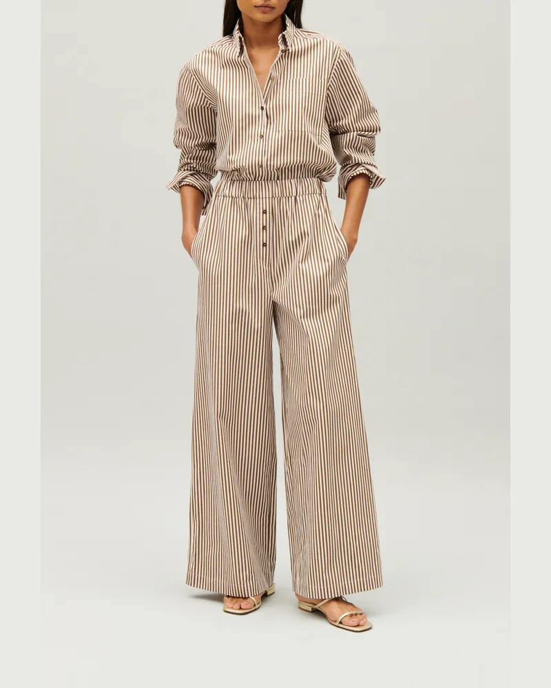 Claudie Pierlot Hose mit Streifen-Design Bronze Bronze