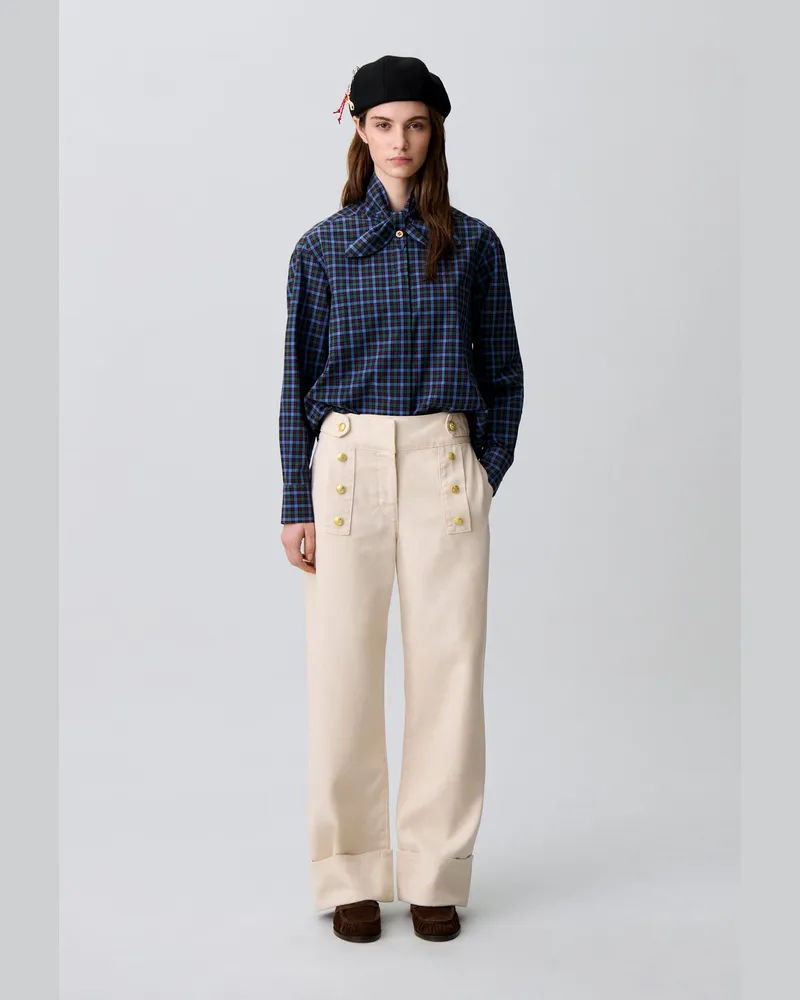 Claudie Pierlot Weite Jeans, helles Denim Denim