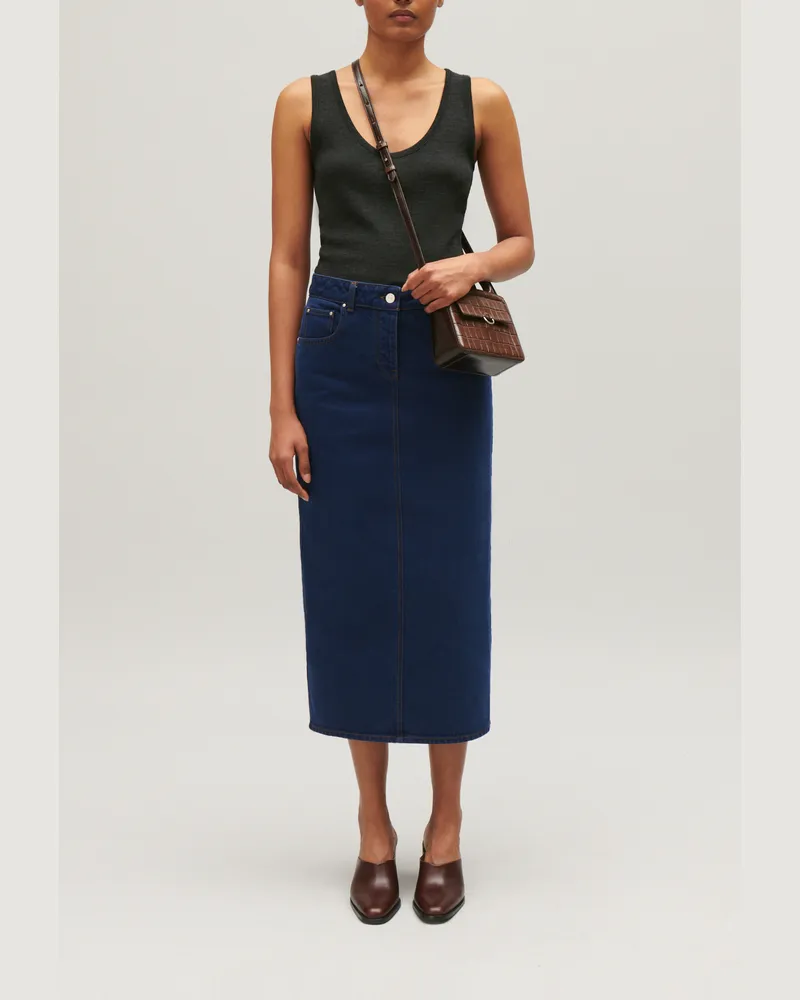 Claudie Pierlot Jeans Midirock Blau Denim