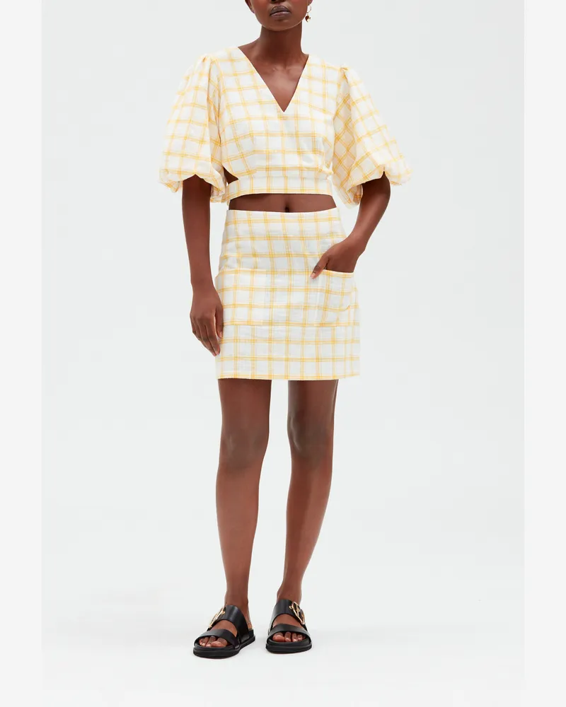 Claudie Pierlot Kurzer Karorock Zweifarbig