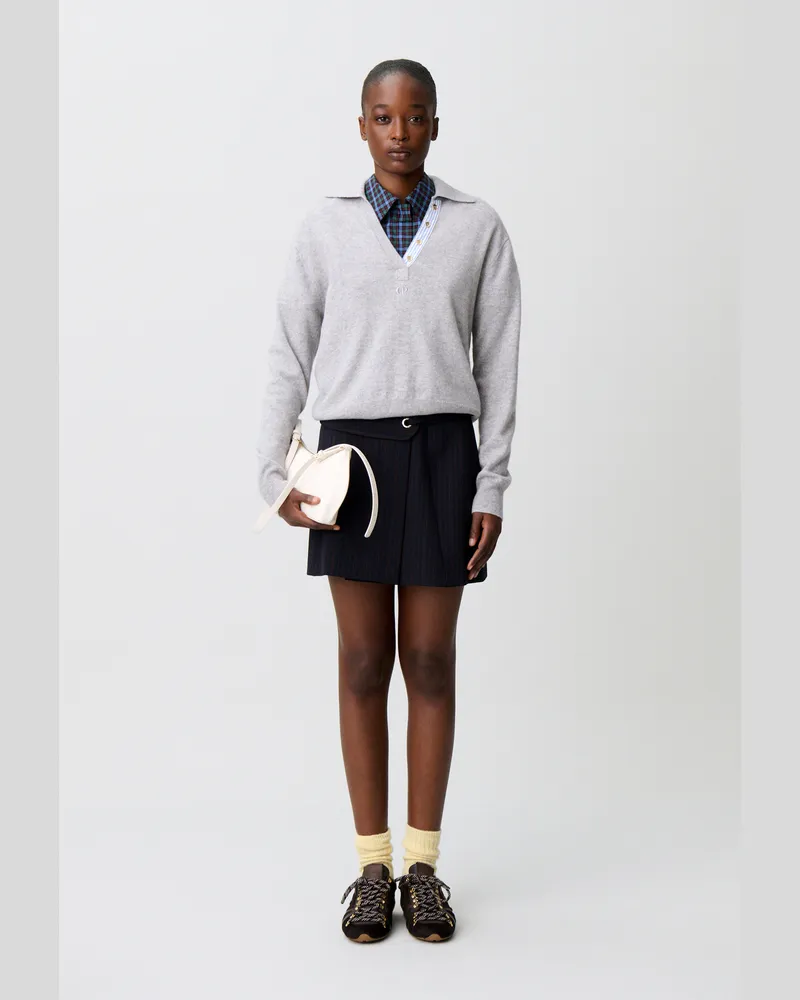 Claudie Pierlot Pullover aus Wolle Anthrazit