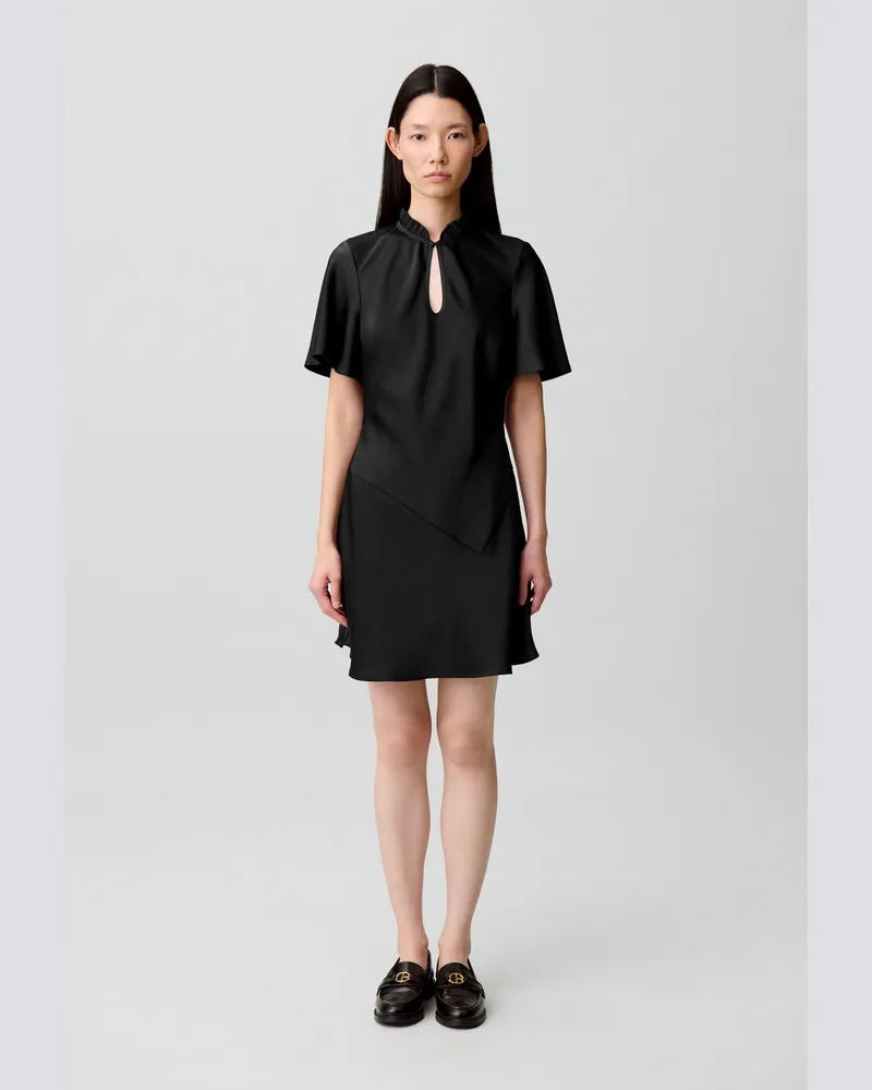 Claudie Pierlot Kurzes Fließendes Kleid Schwarz