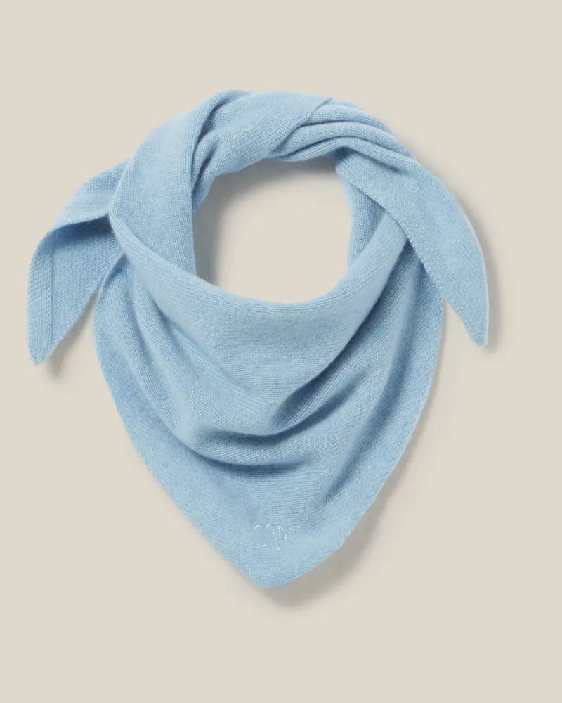 Claudie Pierlot Strickschal aus Kaschmir Himmel-blau