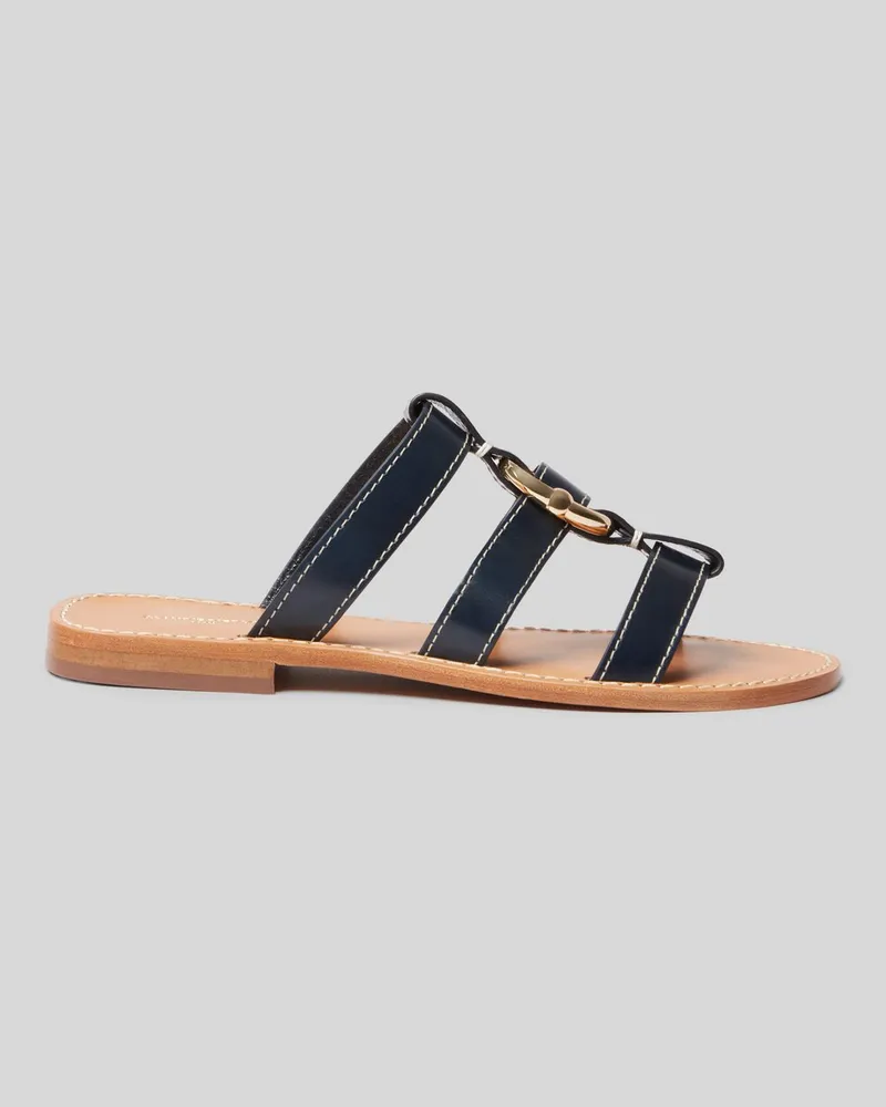 Claudie Pierlot Sandalen mit Riemen und Ring Marine