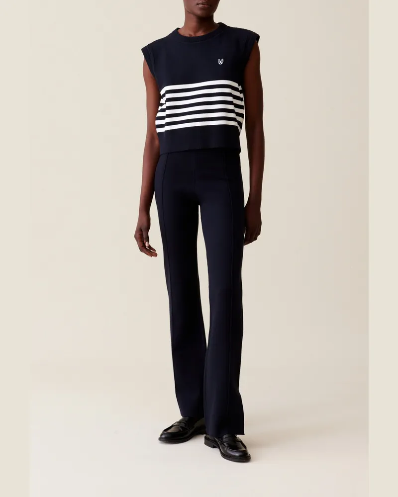 Claudie Pierlot Marineblaue Strickhose Marine