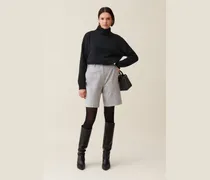 Hellgraue gerade Bermuda