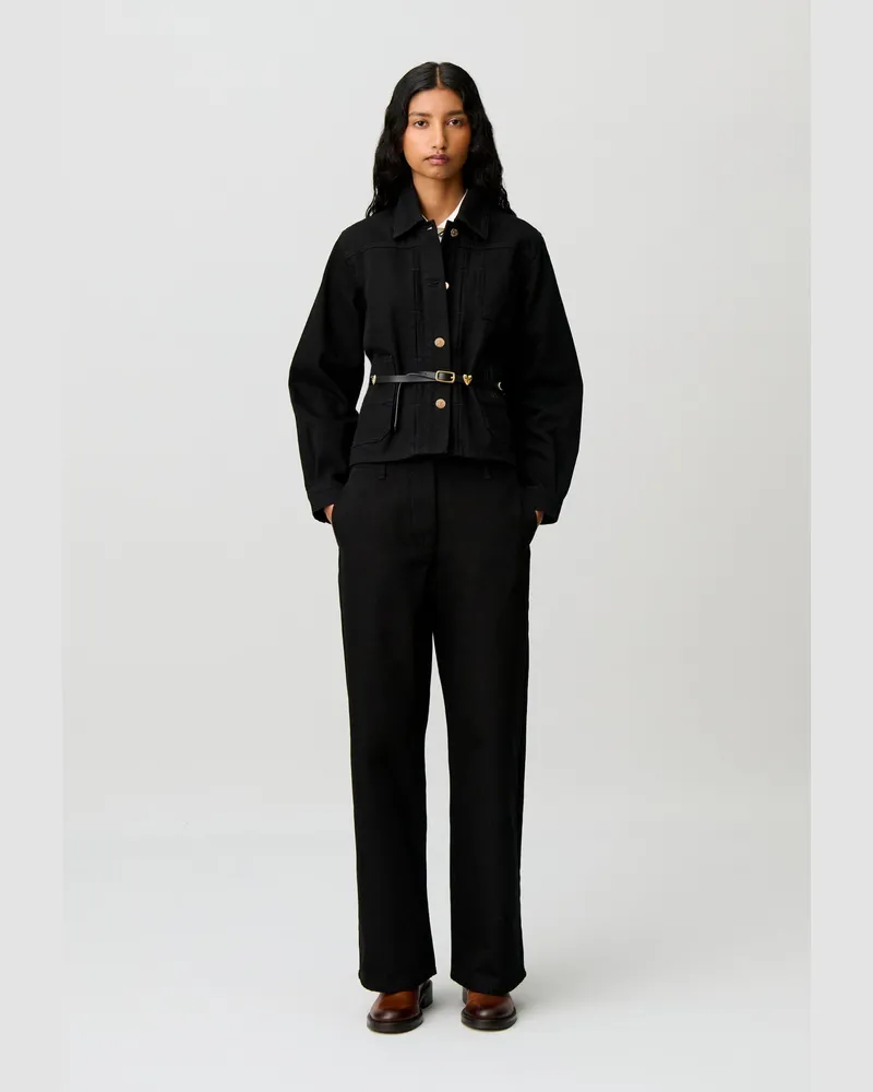 Claudie Pierlot Worker-Jeansjacke Denim