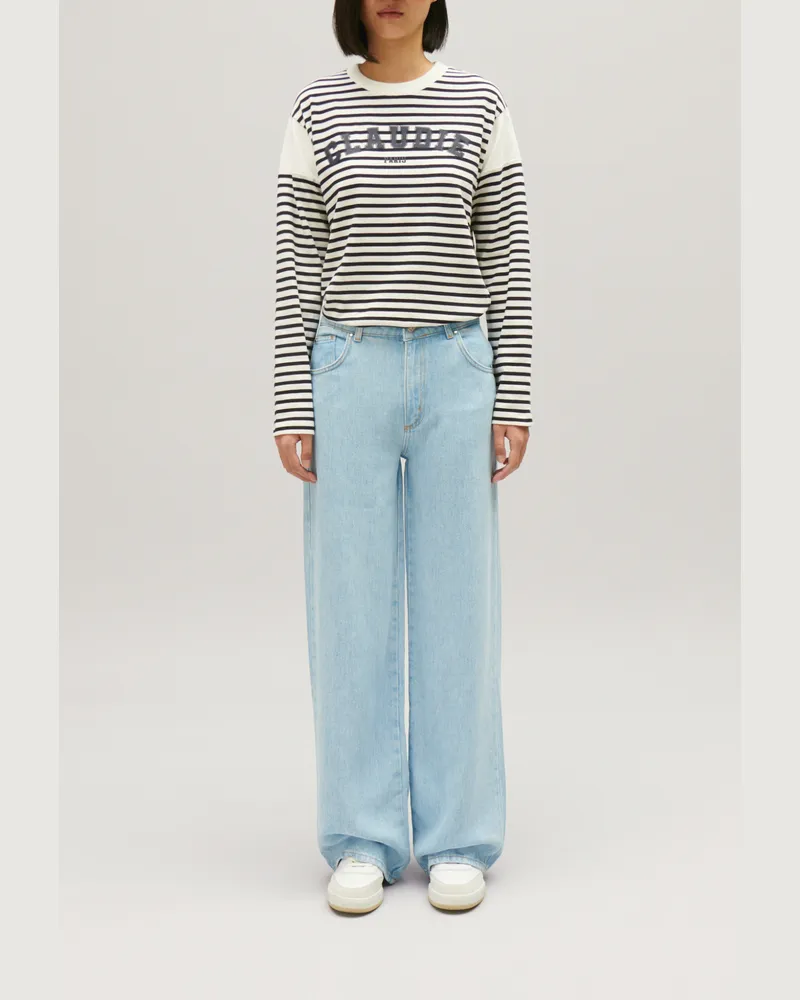 Claudie Pierlot Zweifarbiges T-Shirt Claudie Zweifarbig