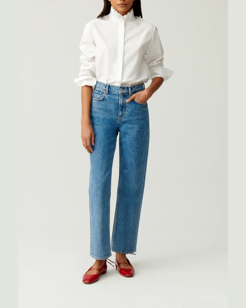 Claudie Pierlot Hemdbluse Rüschenkragen weiß Weiß