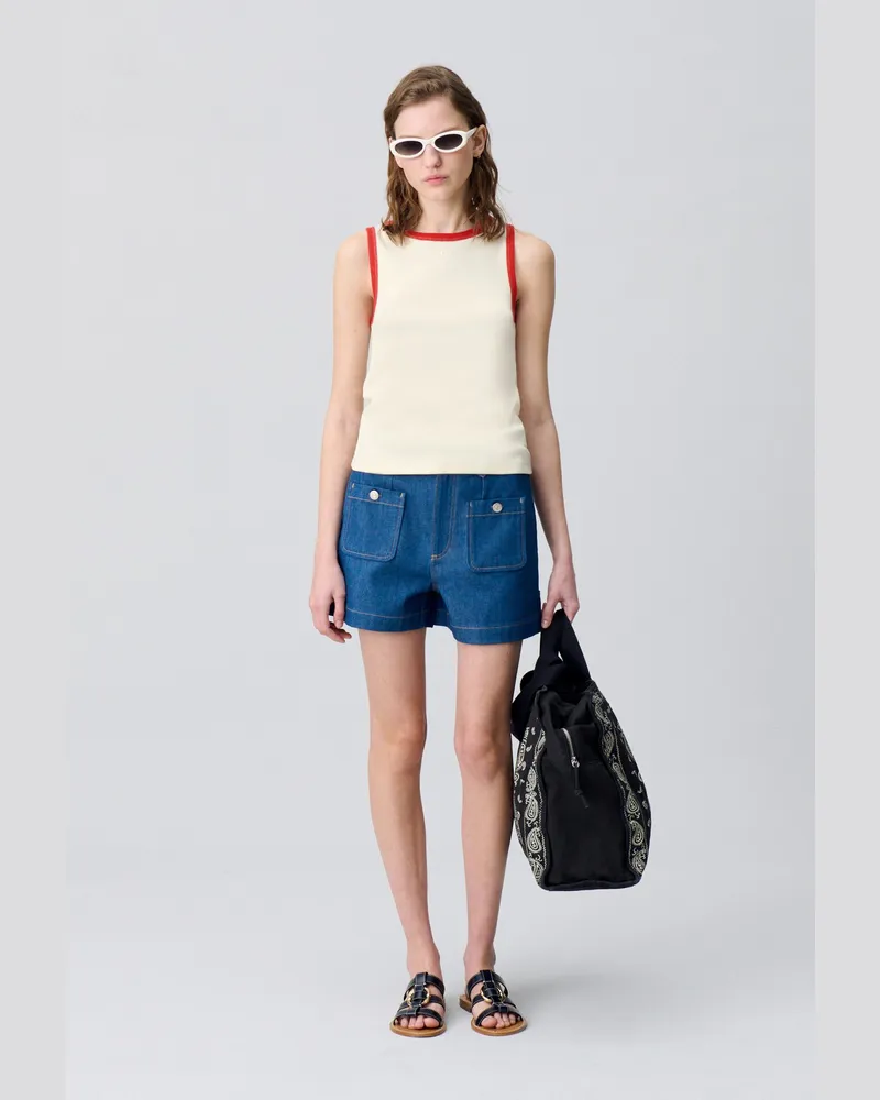 Claudie Pierlot Kontrast-Tanktop Beige