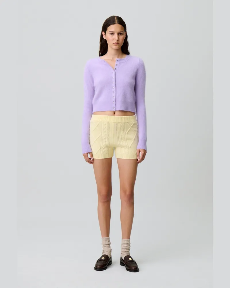 Claudie Pierlot Kurzer Strickpullover Jaune