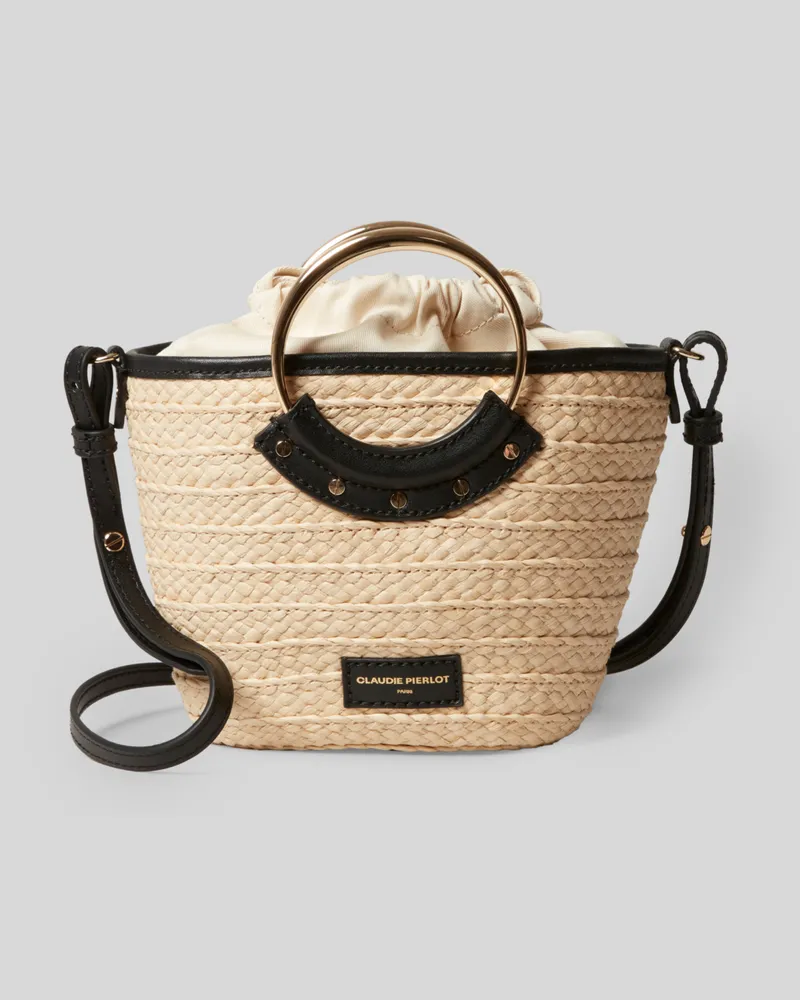 Claudie Pierlot Kleiner Korb mit Ringanhänger Schwarz