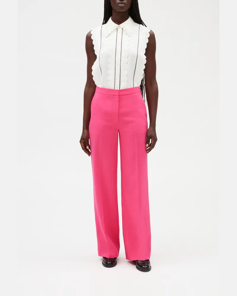 Claudie Pierlot Weite Hose, rosa Bubble