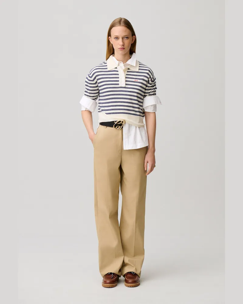 Claudie Pierlot Gerade Hose Beige