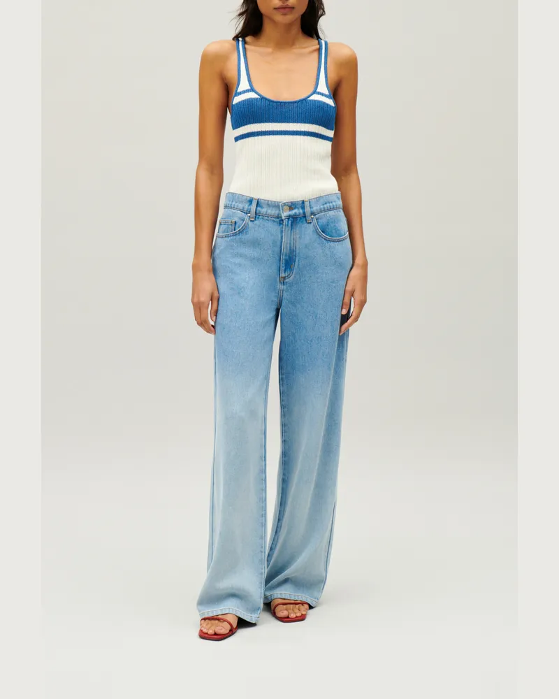 Claudie Pierlot Blaue gerade Baggy Michel Jeans Multico