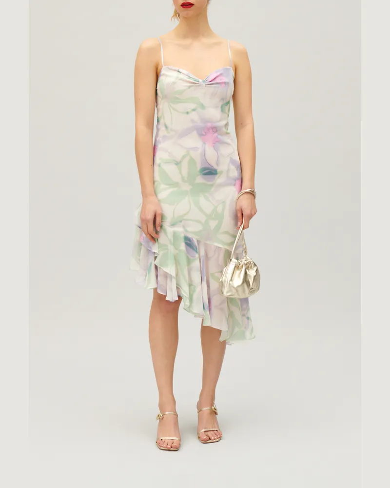 Claudie Pierlot Midikleid aus Seide mit Printmuster Heller