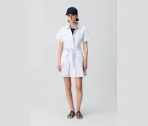 Kurzes Jeanskleid mit Falten