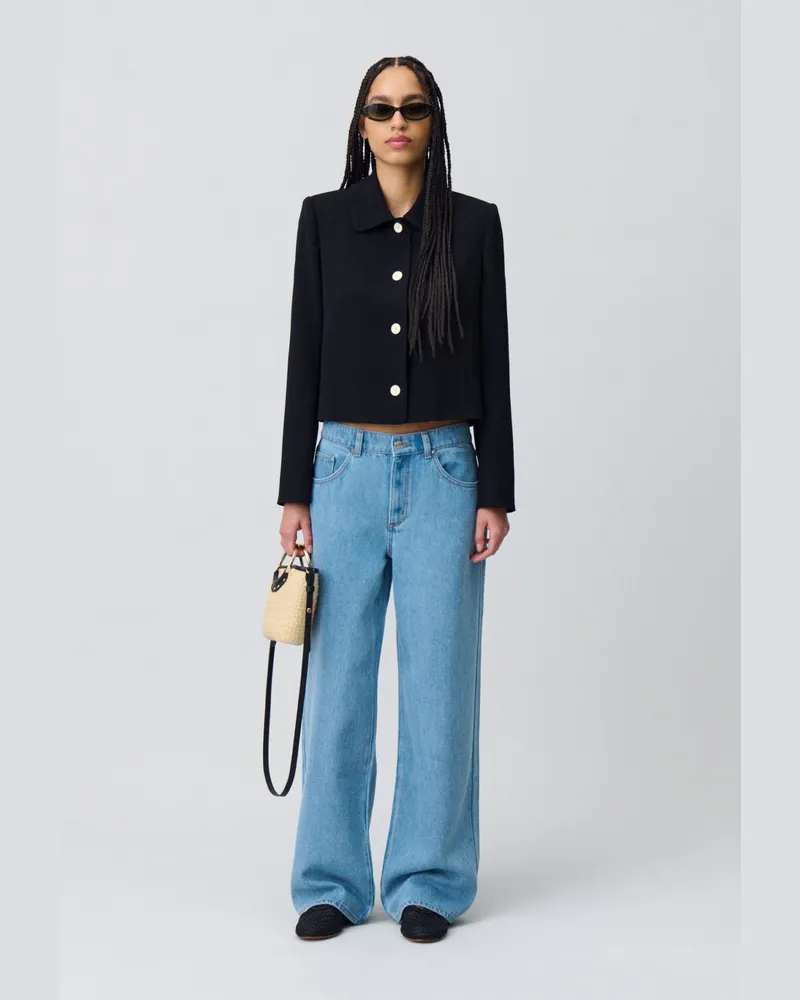 Claudie Pierlot Weite Baggy-Jeans Denim