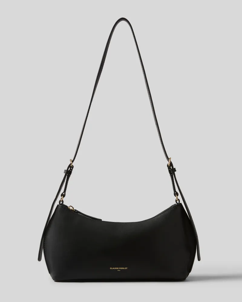 Claudie Pierlot Weiche Glattledertasche Schwarz