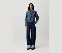 Bedruckte Jeansjacke