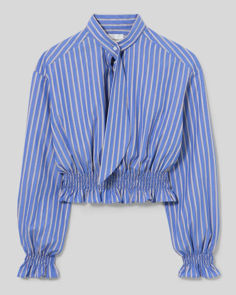 Claudie Pierlot Gestreiftes Popeline-Schluppentop Multico