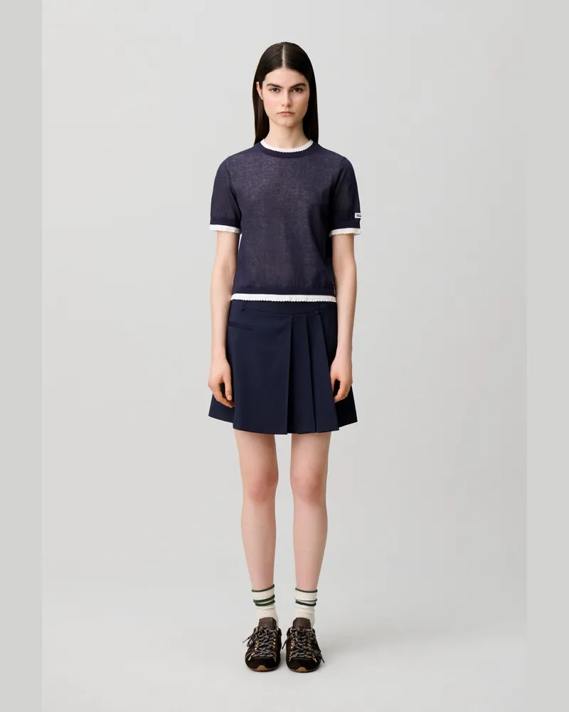 Claudie Pierlot Kontrast-Strickpullover Tinte