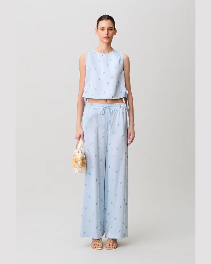Claudie Pierlot Leichte Satinhose Ciel