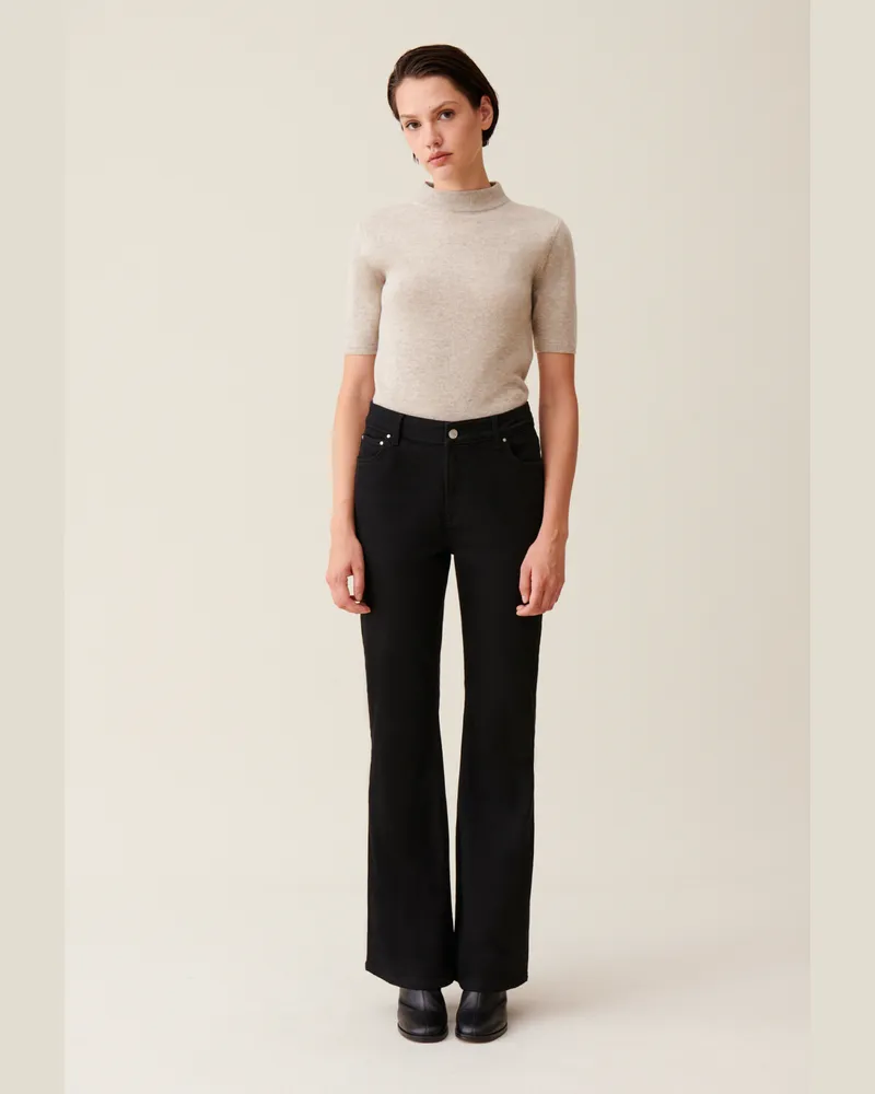 Claudie Pierlot Schwarze Schlagjeans Schwarz