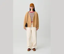 Denim-Jeans aus Baumwolle, Ecru