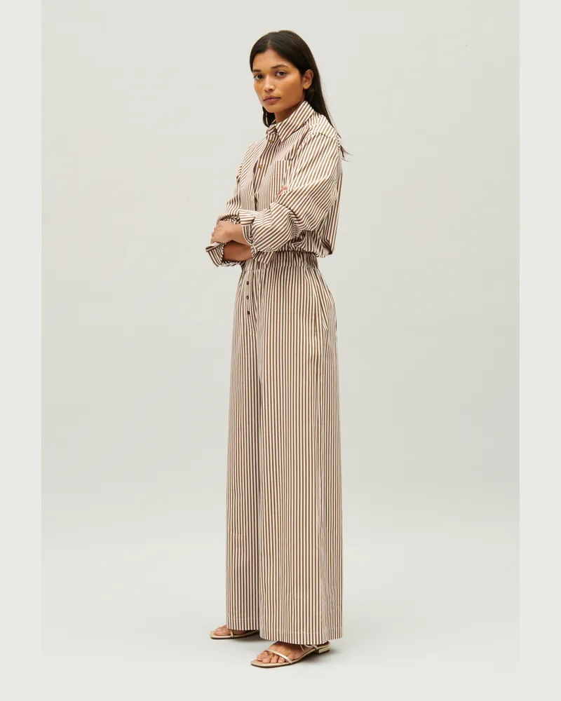 Claudie Pierlot Hose mit Streifen-Design Bronze Bronze