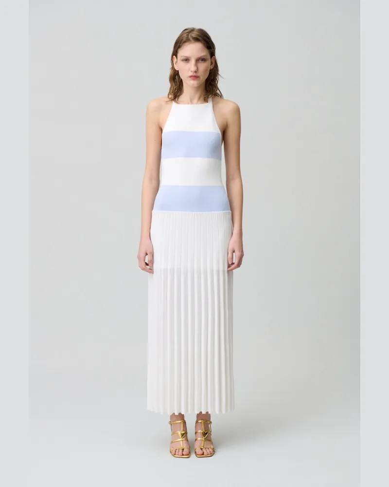 Claudie Pierlot Langes Strickkleid Zweifarbig