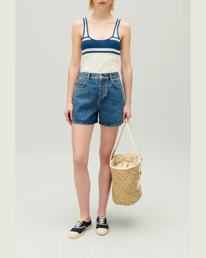 Claudie Pierlot Tanktop aus Strick Ecru Ecru