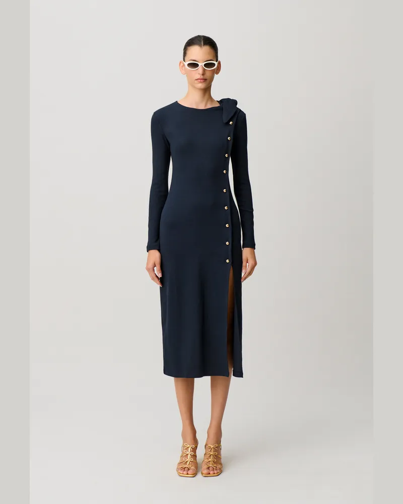 Claudie Pierlot Langes Strickkleid Marine