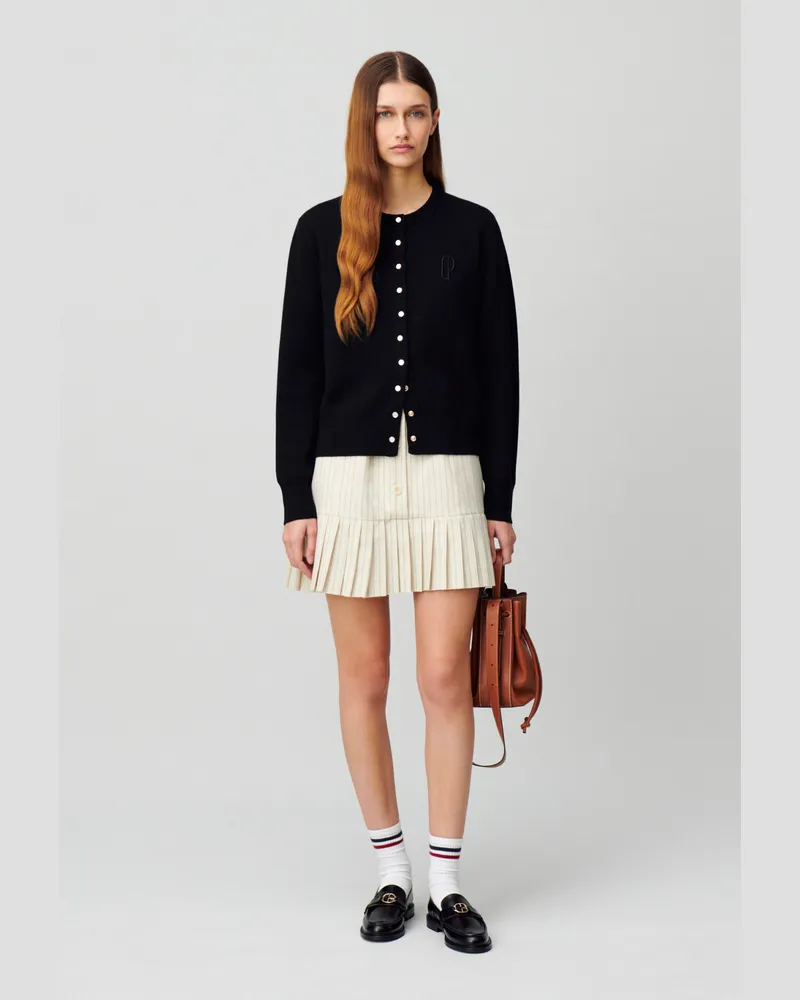 Claudie Pierlot Strickjacke mit Knöpfen Schwarz