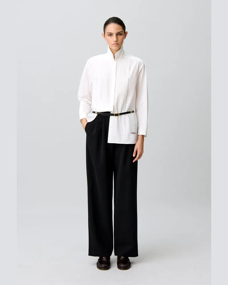 Claudie Pierlot Weite, gerade Tailoring-Hose Schwarz