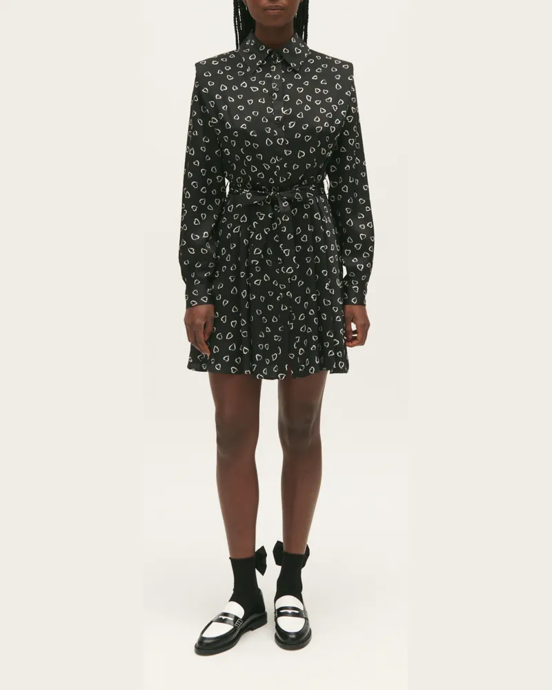 Claudie Pierlot Kurzes Kleid mit Print Dunkler