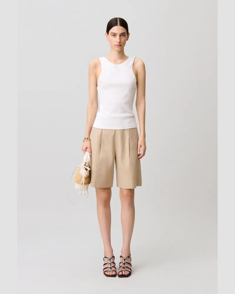 Claudie Pierlot Leinen-Bermuda Sand