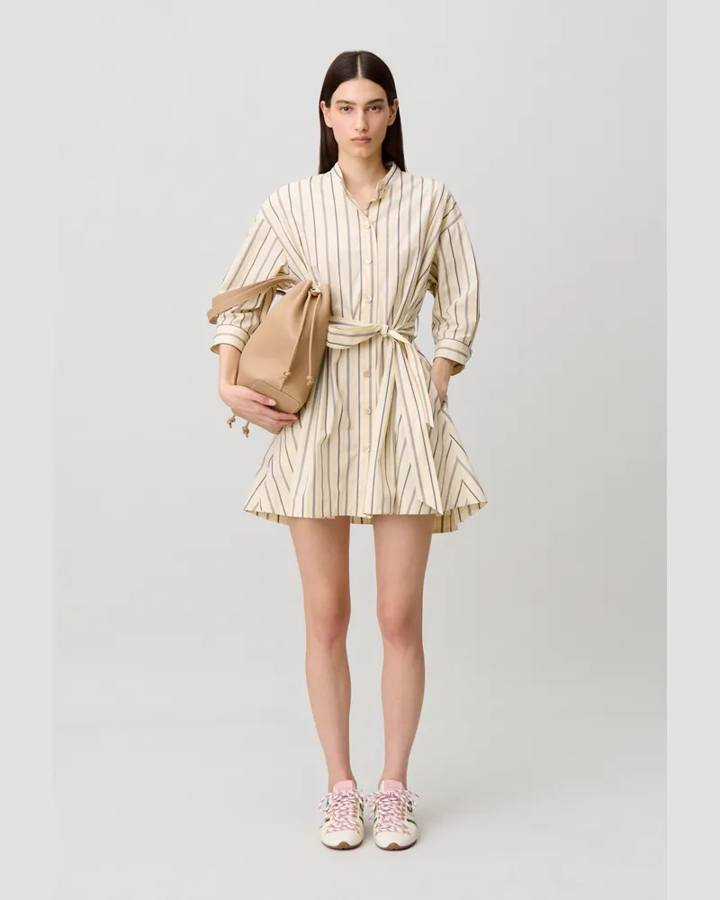 Claudie Pierlot Kurzes Kleid mit langen Ärmeln Multico