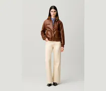 Weiter Lederblouson