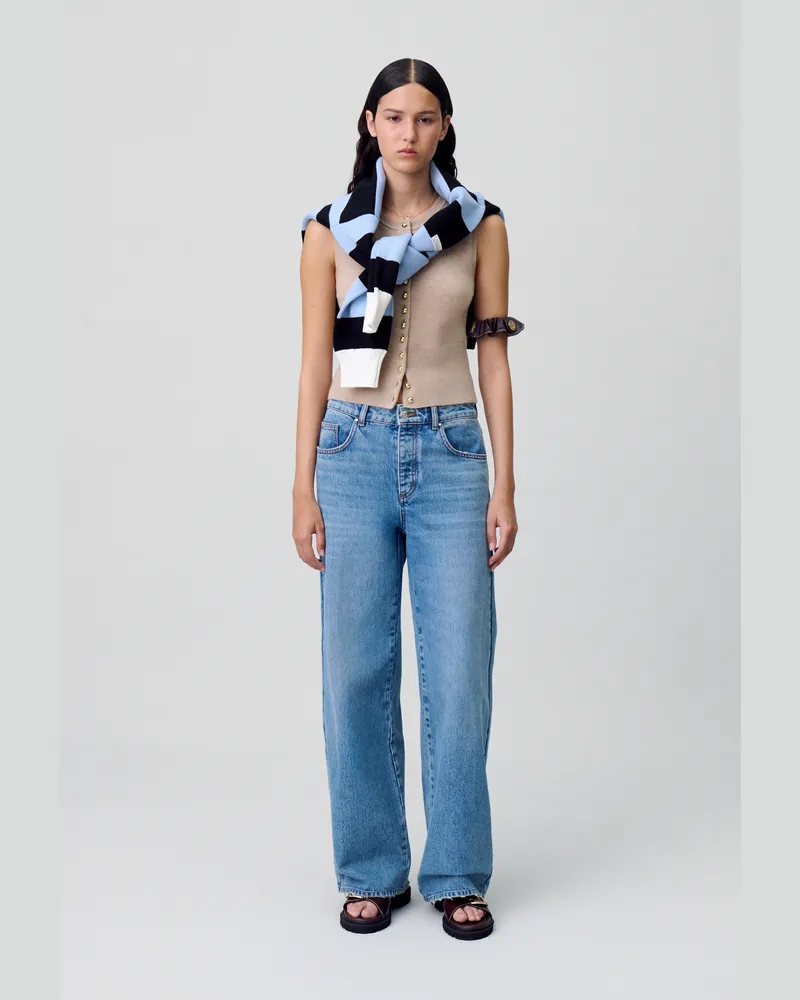 Claudie Pierlot Straight-Leg-Jeans aus Denim Denim-blue