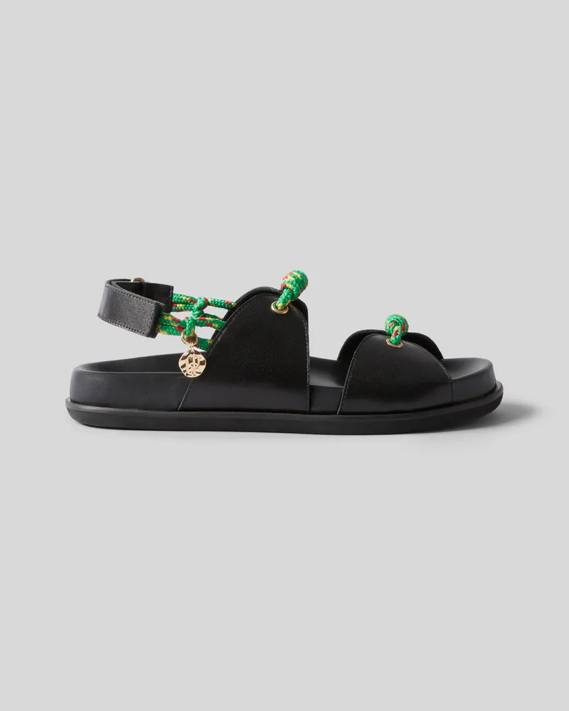 Claudie Pierlot Sandalen mit gedrehten Riemen Schwarz