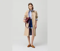Mittellanger gerader Trenchcoat
