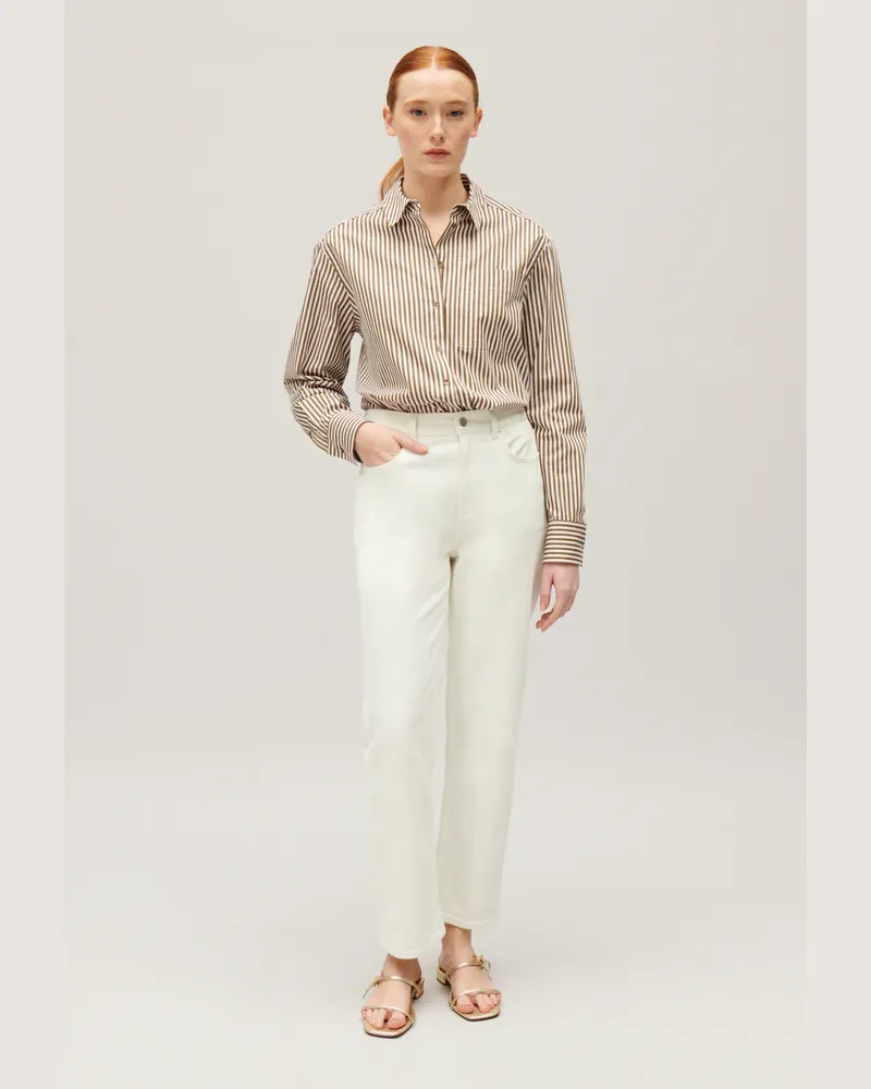 Claudie Pierlot Gerade geschnittene Cargo-Jeans in Ecru Ecru