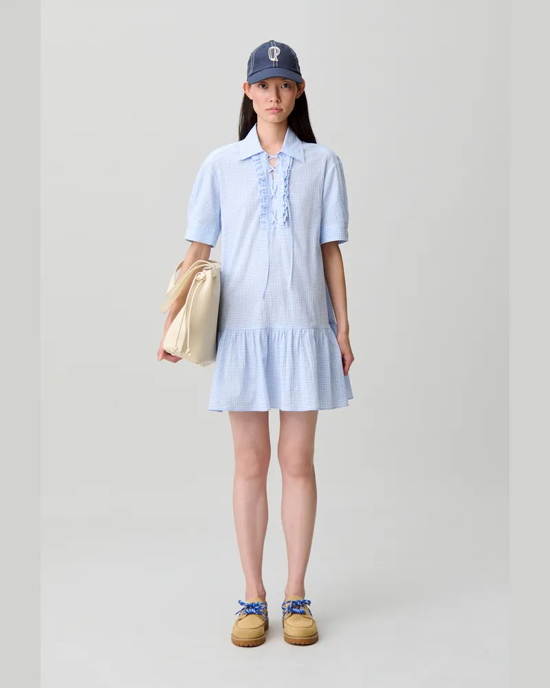 Claudie Pierlot Kurzes Schnürkleid mit Volants Multico